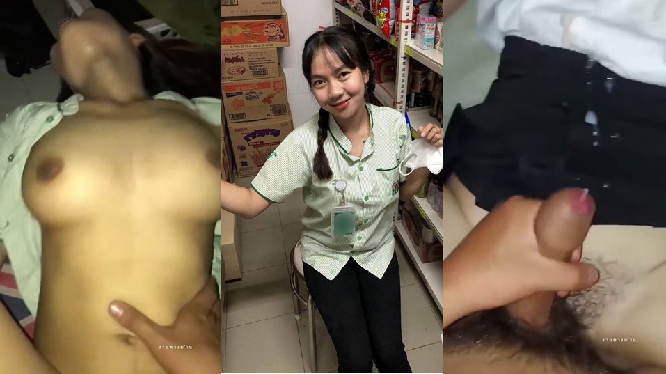 สาว7-11 โดนจับเย็ดคาชุดหลังร้าน แม่งโคตรเด็ดเลย สงสัยจะเงี่ยนมากแล้วขี้เกียจกลับบ้านเย็ดแม่งหลังร้านฟินๆควยเลย ครางอย่างเสียวเย็ดสดด้วย